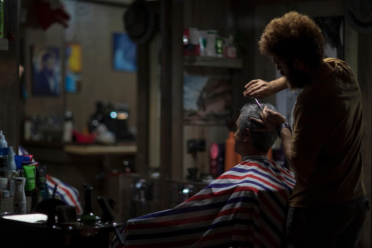 Fictional barber shop interior — Fade & Co. concept